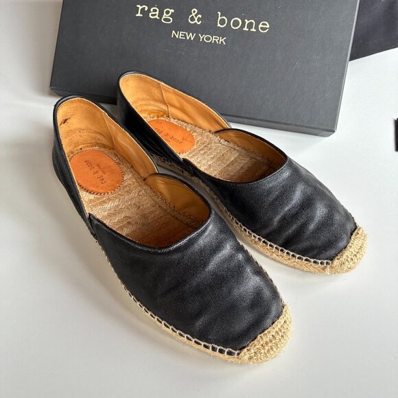 Rag & Bone Georgie leather espadrille 39 / 8.5 - Picture 1 of 8